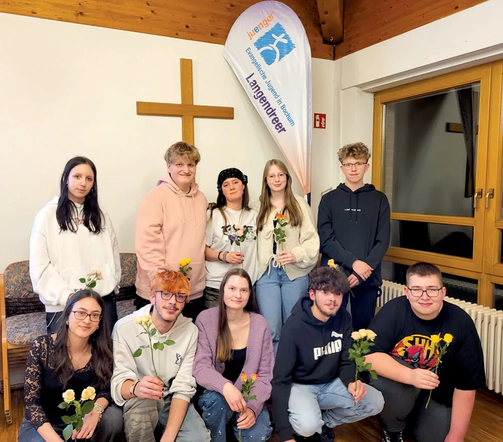 Gruppenbild von der Kinder- und Jugendvertretung der Kirchengemeinde Langendreer